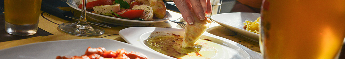 Eating Italian Mediterranean at Janina Bistro restaurant in Lebanon, NJ.